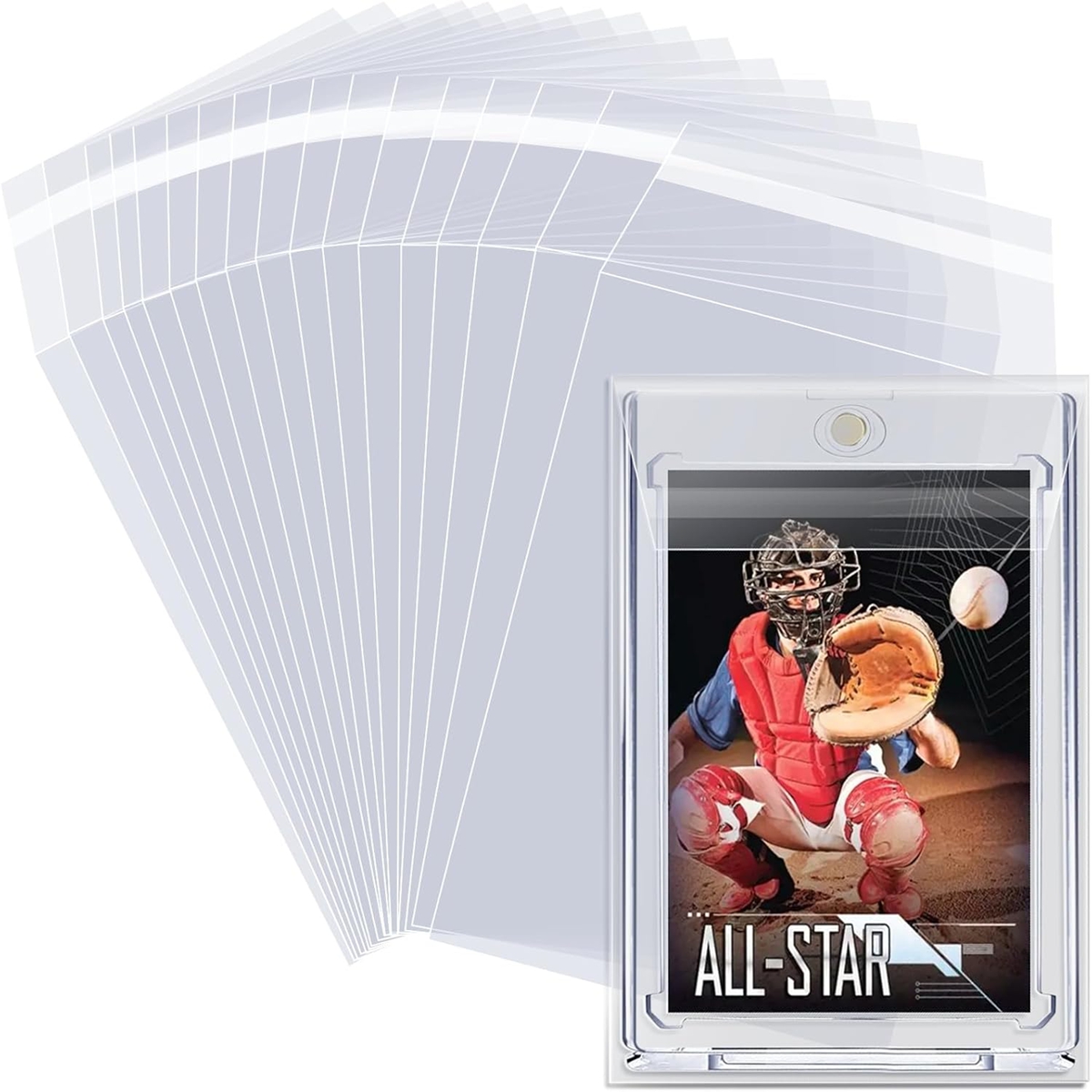 100Pcs 3.2X4.6 카드 슬리브는 35PT 자기 - Card Penny Sleeve 리뷰 및 가격