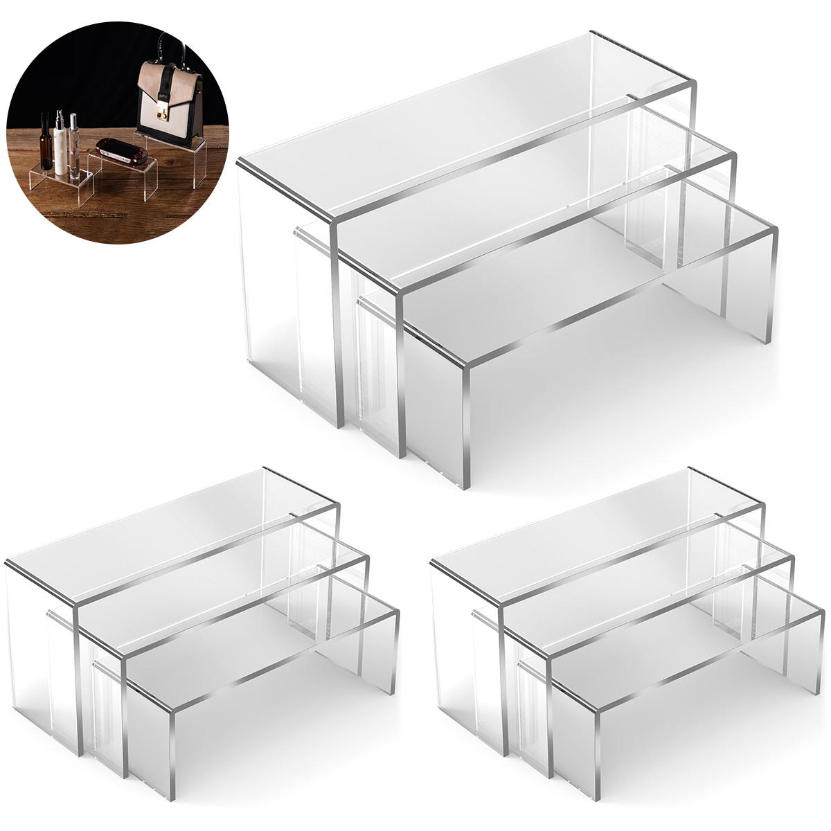 3/6/9Pcs 아크릴 디스플레이 스탠드 블라인드 박스 - Display Risers Set 리뷰 및 가격