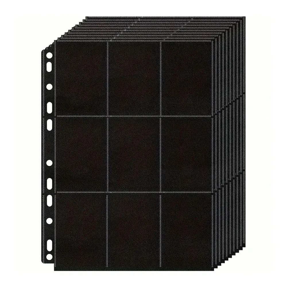 10팩 블랙 9포켓 A4 트레이딩 카드 바인더 페이지  - Trading Card Binder 리뷰 및 가격