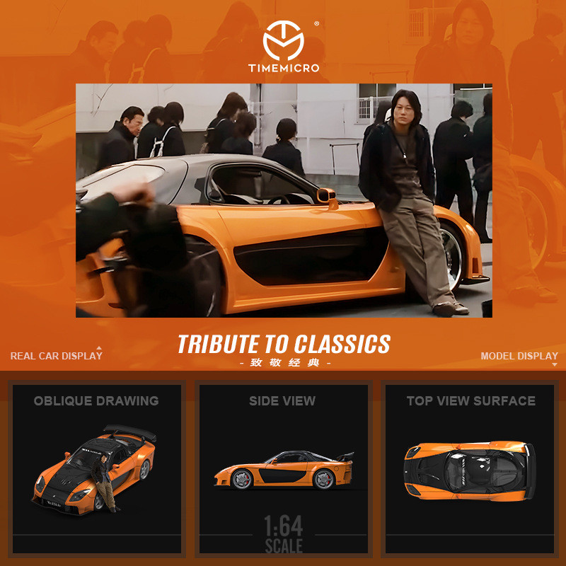 타임마이크로-TM 1/64 분노의 질주 마쓰다 RX-7 - Die Cast Car 1 64 리뷰 및 가격